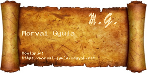 Morvai Gyula névjegykártya
